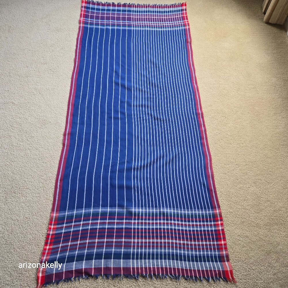 Brooks Brothers Cotton Lightweight Scarf BLUE